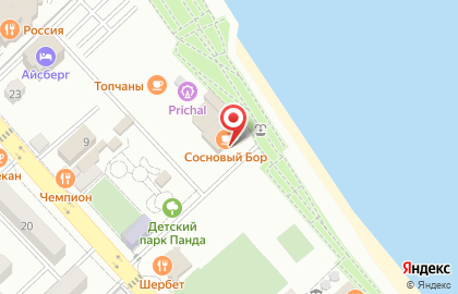 Ресторан Сосновый БОР в Каспийске на карте