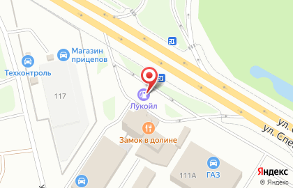 Лукойл-Уралнефтепродукт на улице Спешилова на карте