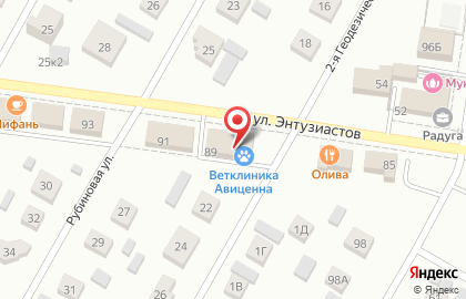 Абажур на улице Энтузиастов на карте