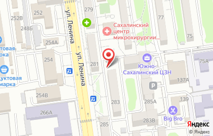 Южно-Сахалинский Хлебокомбинат им. И.И. Кацева на улице Ленина на карте