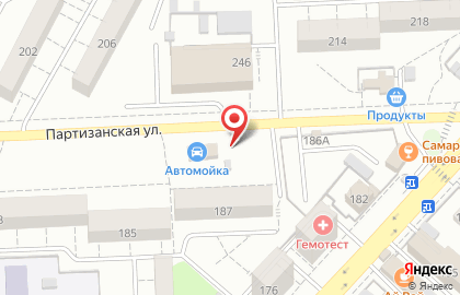 Автомойка, ООО ЭкспрессАвто на Партизанской улице на карте