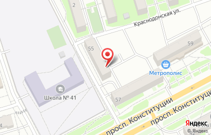 Парикмахерская Кокетка в Кургане на карте