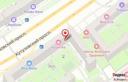Стоматологическая клиника Эстетика на Кутузовском проспекте на карте