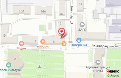 Адвокатский кабинет №39 на улице Ленинградской на карте