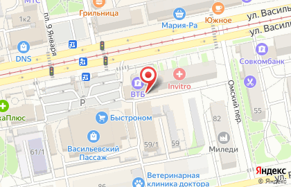 Киоск по продаже фруктов и овощей в Барнауле на карте