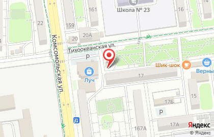 Розничная сеть продовольственных магазинов Хлебница в Южно-Сахалинске на карте