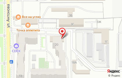 Магазин Красное & Белое на улице Антонова, 20 на карте