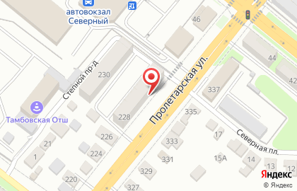 АКБ Тамбовкредитпромбанк на Пролетарской улице на карте