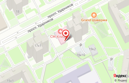 Аптека СМ-Клиника в Красногвардейском районе на карте