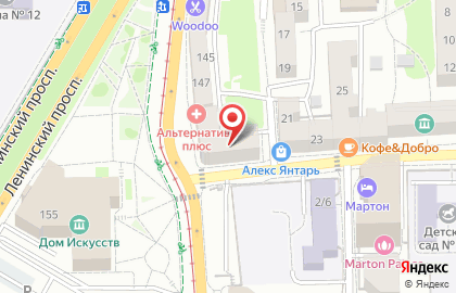 Продуктовый магазин в Калининграде на карте