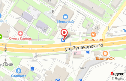 ООО АктивДеньги на улице Луначарского на карте