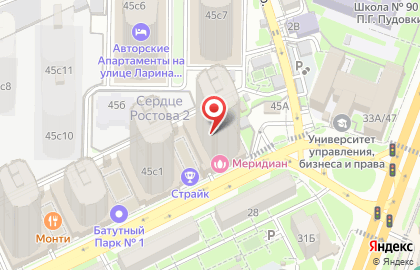 Меридиан на карте