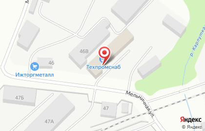 Техпромснаб на Мельничной улице на карте
