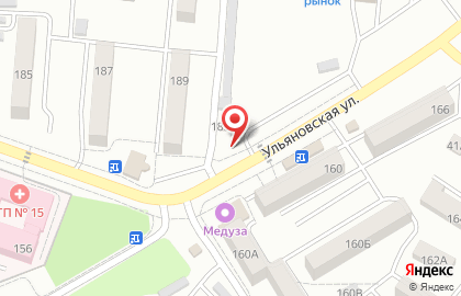 Киоск по продаже хлебобулочных изделий Колос на Ульяновской улице на карте