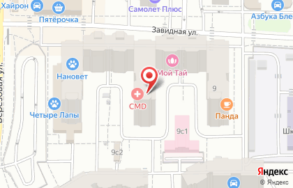 Центр диагностики CMD на Берёзовой улице в Видном на карте