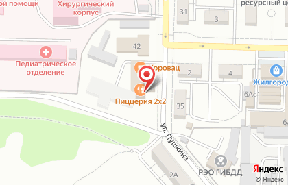 Автомойка 2х2 на улице Пушкина на карте