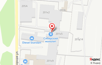 Торгово-производственная компания Сибирский монолит в Октябрьском районе на карте