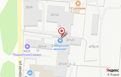 Торгово-производственная компания Сибирский монолит в Октябрьском районе на карте