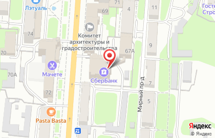 Банкомат Центрально-Черноземный банк Сбербанка России на улице Ленина, 67 на карте