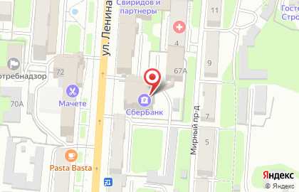 Центрально-Черноземный банк Сбербанка России на улице Ленина, 67 на карте