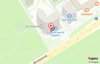 Школа-магазин ногтевого сервиса Parisnail на проспекте Ветеранов на карте