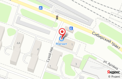 Супермаркет Магнит в Екатеринбурге на карте