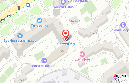 Ветеринарная клиника CatVetDog на улице Перерва на карте