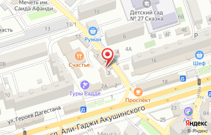Детский сад Baby Land на проспекте Али-Гаджи Акушинского на карте