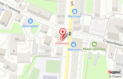 Медицинская компания Инвитро в Калуге на карте