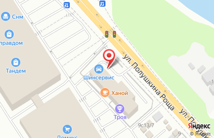 Сокол на улице Полушкина Роща на карте