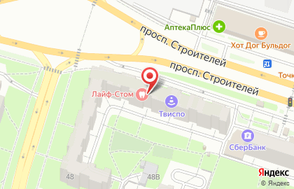 Салон оптики Контактные линзы на проспекте Строителей на карте