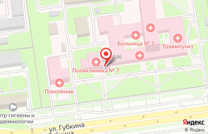 Аптечный пункт Клиника Евромед на улице Губкина на карте