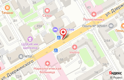 Автомастер на улице Дзержинского на карте