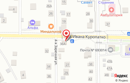 Продовольственный магазин Огонёк в Южно-Сахалинске на карте