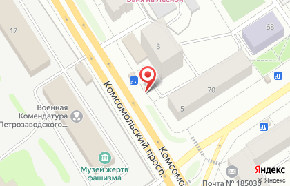 Киоск по продаже фруктов и овощей на Комсомольском проспекте на карте