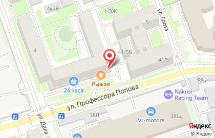 Очаг на улице Профессора Попова на карте