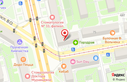 Химчистка-прачечная Панда на Малом проспекте В.О. на карте
