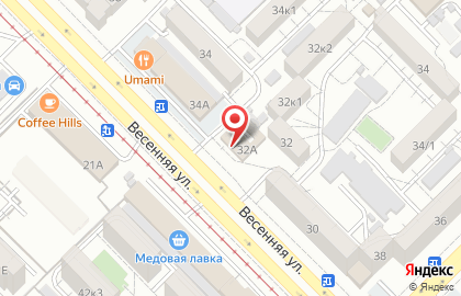 Мебельный салон Барс на Весенней улице на карте