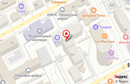 Пермский филиал Банкомат, Банк ВТБ 24 на улице Луначарского на карте