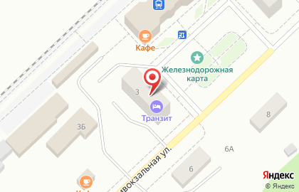 Гостиница Транзит на Привокзальной улице на карте
