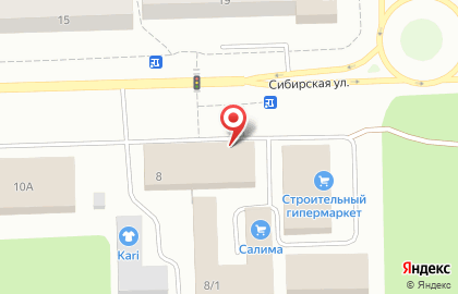 Магазин ковров на Сибирской улице на карте