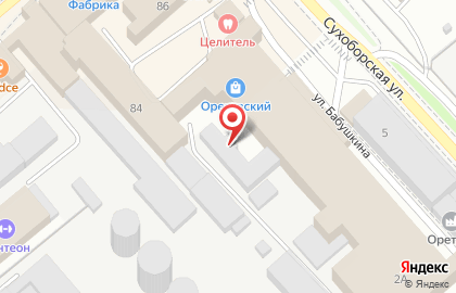 База отдыха Оазис на улице Бабушкина на карте
