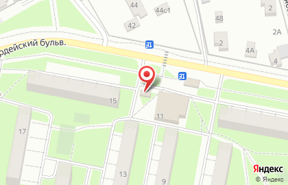 Киоск по продаже фруктов и овощей, г. Подольск на Красногвардейском бульваре на карте