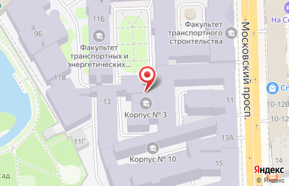 ПГУПС, Петербургский государственный университет путей сообщения на Московском проспекте на карте