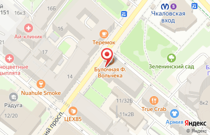 Магазин сувениров и табачных изделий tabakpodarki на Чкаловском проспекте на карте