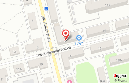 Ветеринарная клиника Друг на улице Николаева на карте
