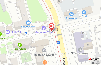 Киоск по продаже мясной продукции в Чкаловском районе на карте
