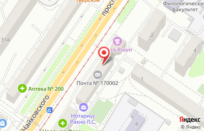 Специализированный магазин Мир кожи на проспекте Чайковского на карте