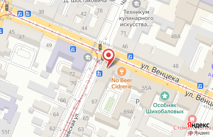 Магазин продуктов Продукты Ермолино на улице Венцека на карте