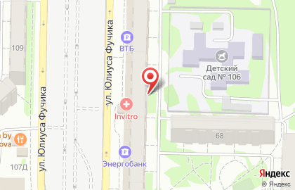 Почтовое отделение №141 на улице Юлиуса Фучика на карте